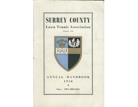 SURREY COUNTY LAWN TENNIS ASSOCIATION ANNUAL HANDBOOK 1958