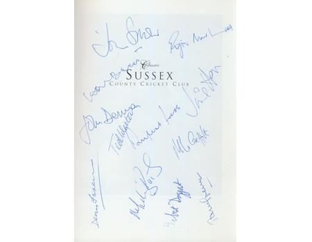 SUSSEX COUNTY CRICKET CLUB - FIFTY OF THE FINEST MATCHES (MULTI SIGNED)