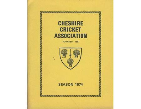 CHESHIRE CRICKET ASSOCIATION HANDBOOK 1974