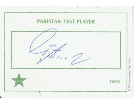 MOHAMMAD AKRAM (PAKISTAN) CRICKET AUTOGRAPH