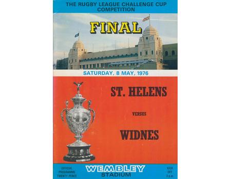 ST. HELENS V WIDNES 1976 (CHALLENGE CUP FINAL) RUGBY LEAGUE PROGRAMME