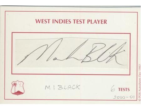 MARLON BLACK (WEST INDIES) CRICKET AUTOGRAPH