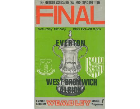 EVERTON V WEST BROMWICH ALBION 1968 (F.A. CUP FINAL) FOOTBALL PROGRAMME