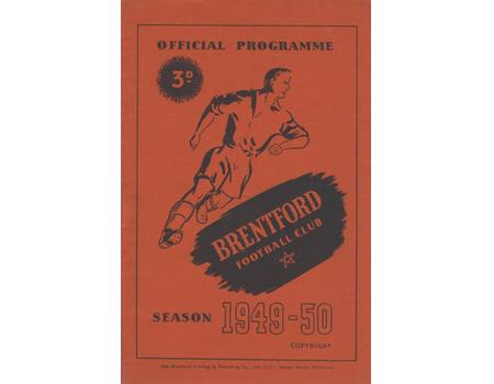 BRENTFORD V TOTTENHAM HOTSPUR 1949-50 FOOTBALL PROGRAMME ...