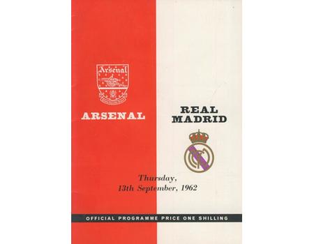 ARSENAL V REAL MADRID 1962-63 FOOTBALL PROGRAMME