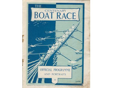 oxford v cambridge university centenary boat race 1929