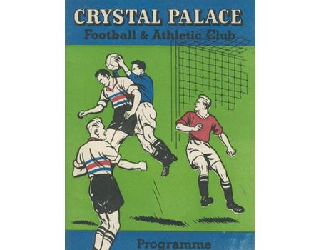 CRYSTAL PALACE V CARLISLE UNITED 1960-61 FOOTBALL PROGRAMME