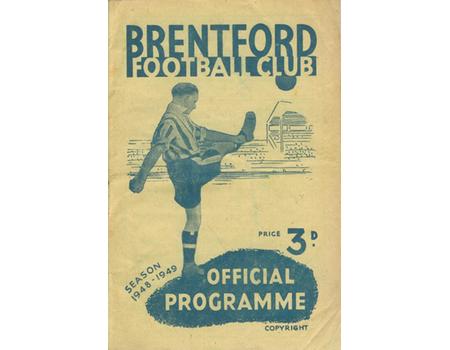 BRENTFORD V FULHAM 1948-49 FOOTBALL PROGRAMME