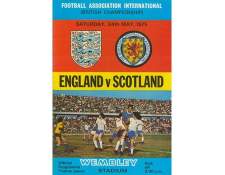 ENGLAND V SCOTLAND 1975 FOOTBALL PROGRAMME