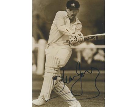 DEAN JONES (AUSTRALIA) SIGNED CRICKET PHOTOGRAPH