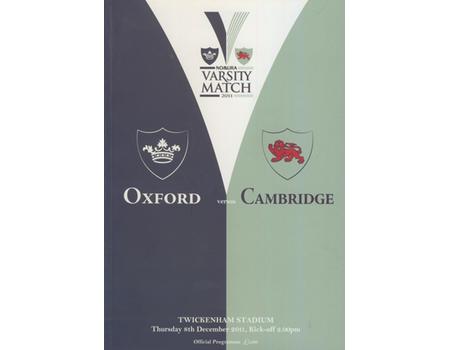 OXFORD V CAMBRIDGE VARSITY MATCH 2011 RUGBY PROGRAMME