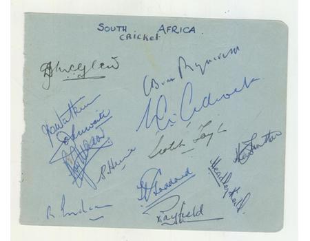 SOUTH AFRICA 1956-57 (V ENGLAND) CRICKET AUTOGRAPHS