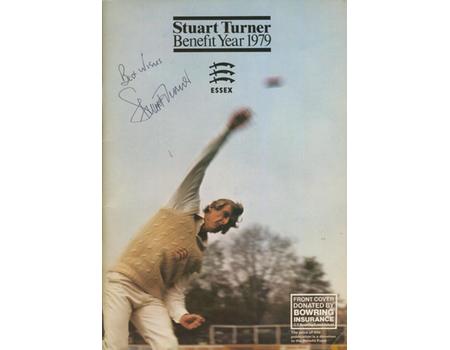 STUART TURNER (ESSEX) 1979 SIGNED CRICKET BENEFIT BROCHURE