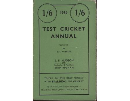 TEST CRICKET ANNUAL 1939