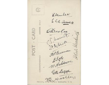 KENT 1928 SIGNED CRICKET POSTCARD