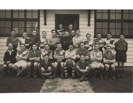 SWANSEA UNIVERSITY & ABERYSTWYTH UNIVERSITY FOOTBALL TEAMS 1938-39 POSTCARD