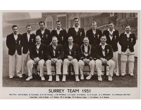 SURREY 1951 CRICKET POSTCARD