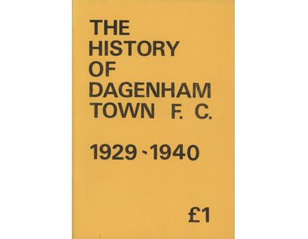 THE HISTORY OF DAGENHAM TOWN FOOTBALL CLUB 1929-1940