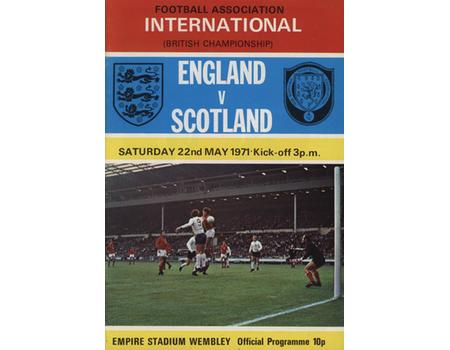 ENGLAND V SCOTLAND 1971 FOOTBALL PROGRAMME