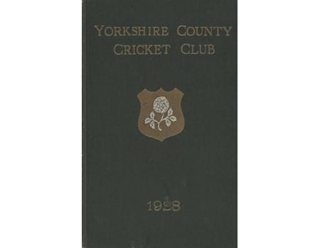 YORKSHIRE COUNTY CRICKET CLUB 1928 [ANNUAL]