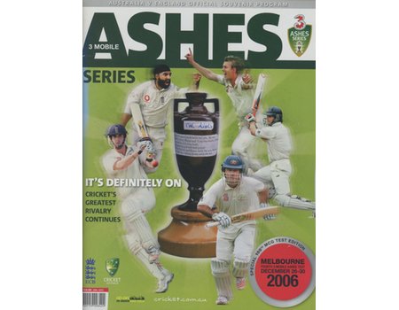 3 MOBILE ASHES SERIES - AUSTRALIA V ENGLAND OFFICIAL SOUVENIR PROGRAM 2006/07