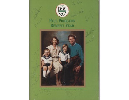 PAUL PRIDGEON 1989 (WORCESTERSHIRE) SIGNED CRICKET BENEFIT BROCHURE