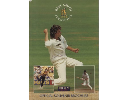 PAUL SMITH (WARWICKSHIRE) 1995 SIGNED CRICKET BENEFIT BROCHURE