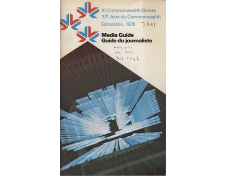 XI COMMONWEALTH GAMES, EDMONTON 1978 - MEDIA GUIDE