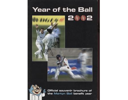 MARTYN BALL (GLOUCESTERSHIRE) CRICKET BENEFIT BROCHURE 2002