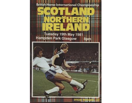 SCOTLAND V NORTHERN IRELAND 1981 FOOTBALL PROGRAMME