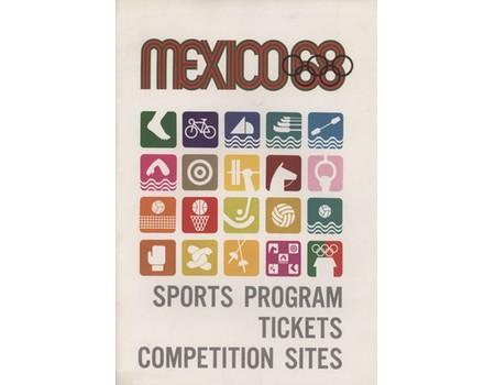 MEXICO OLYMPICS 1968 - SPORTS PROGRAM / TICKETS / COMPETITION SITES (FOLD OUT CHART/POSTER)