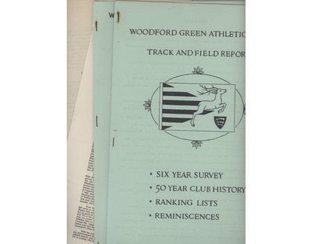 WOODFORD GREEN ATHLETIC CLUB - VARIOUS  ANNUAL REPORTS 1954-1960 (6 ITEMS)