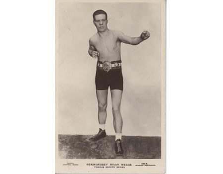 BERMONDSEY BILLY WELLS BOXING POSTCARD