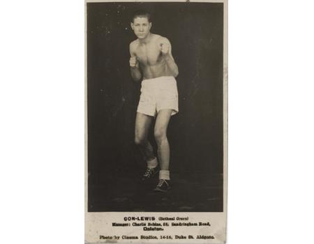 CON LEWIS (BETHNAL GREEN) BOXING POSTCARD