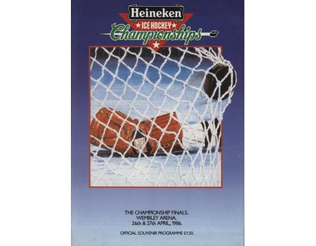 HEINEKEN CHAMPIONSHIP PLAY-OFFS 1986 ICE HOCKEY PROGRAMME