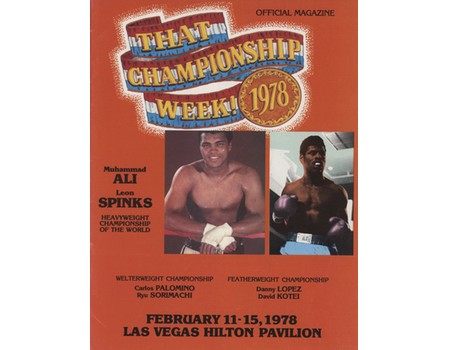 MUHAMMAD ALI V LEON SPINKS 1978 (LAS VEGAS) BOXING PROGRAMME