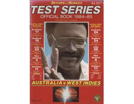 AUSTRALIA V WEST INDIES 1984-85 CRICKET TOUR BROCHURE