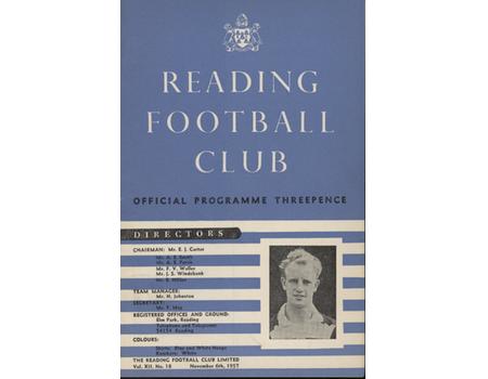 READING V QUEEN PARK RANGERS 1957-58 FOOTBALL PROGRAMME