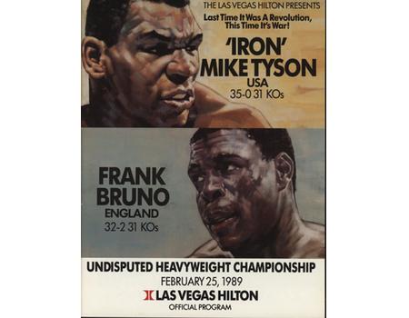 MIKE TYSON V FRANK BRUNO (WORLD HEAVYWEIGHT CHAMPIONSHIP) 1989 BOXING PROGRAMME