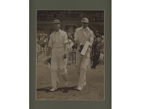 JACK HOBBS & DOUGLAS JARDINE (ENGLAND) 1929 CRICKET PHOTOGRAPH