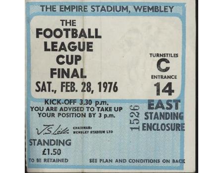 MANCHESTER CITY V NEWCASTLE UNITED 1976 (LEAGUE CUP FINAL) FOOTBALL TICKET