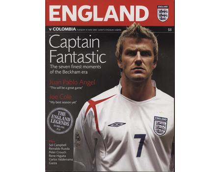 COLOMBIA V ENGLAND 2005 (NEW YORK) FOOTBALL PROGRAMME