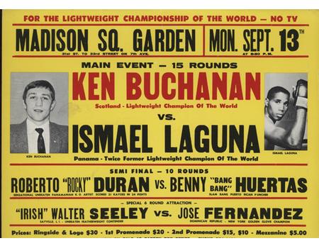 KEN BUCHANAN VS. ISMAEL LAGUNA 13 SEPTEMBER 1971 - PRESS BROCHURE