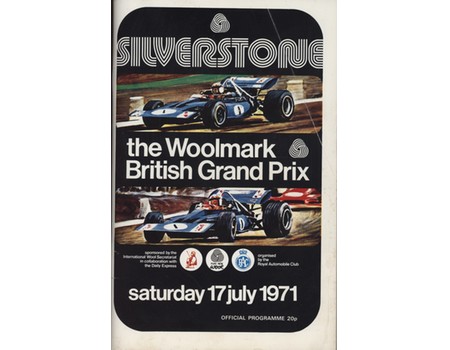 BRITISH GRAND PRIX 1971 OFFICIAL PROGRAMME