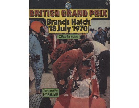 BRITISH GRAND PRIX 1970 OFFICIAL PROGRAMME