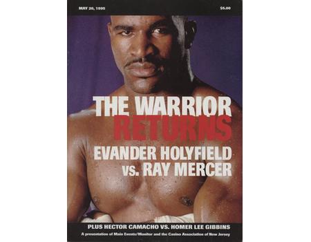 EVANDER HOLYFIELD V RAY MERCER 1995 BOXING PROGRAMME