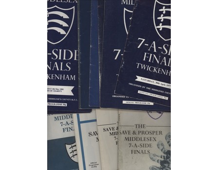 MIDDLESEX SEVENS 1977-92 RUGBY PROGRAMMES (15 IN TOTAL)