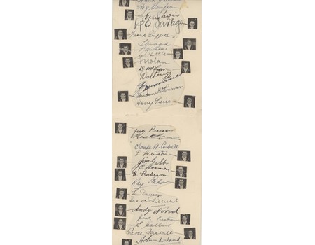 AUSTRALIA RUGBY LEAGUE TEAM 1937-38 SIGNED ALBUM PAGE