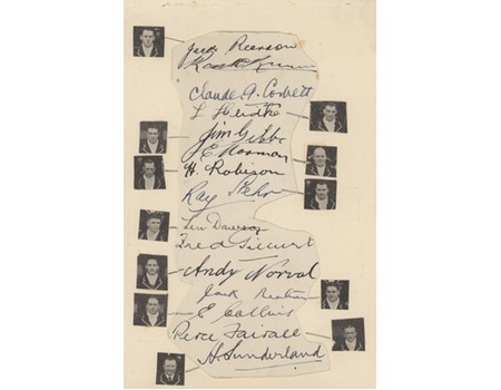 AUSTRALIA RUGBY LEAGUE TEAM 1937-38 SIGNED ALBUM PAGE