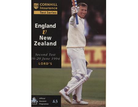 ENGLAND V NEW ZEALAND 1994 2ND TEST (LORD